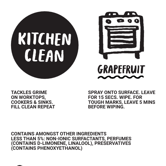 Kitchen cleaning spray