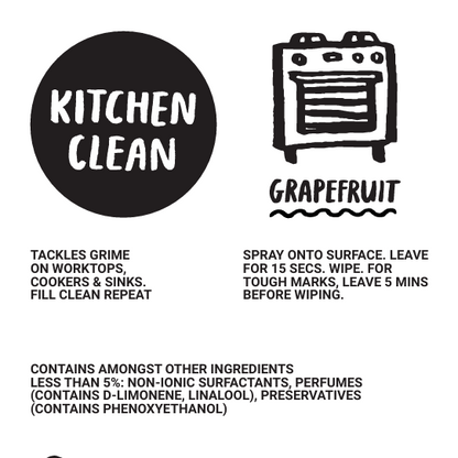 Kitchen cleaning spray
