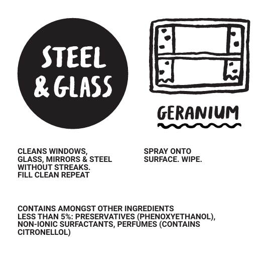 Steel & glass cleaning spray